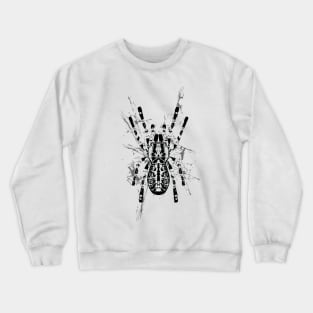 Black negative spider on web Crewneck Sweatshirt